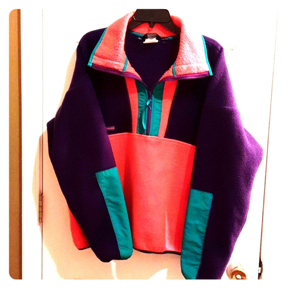 Vintage Columbia 90'S COLOR BLOCK Fleece half-zip